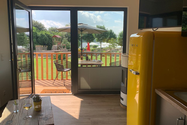Blick zum Biergarten